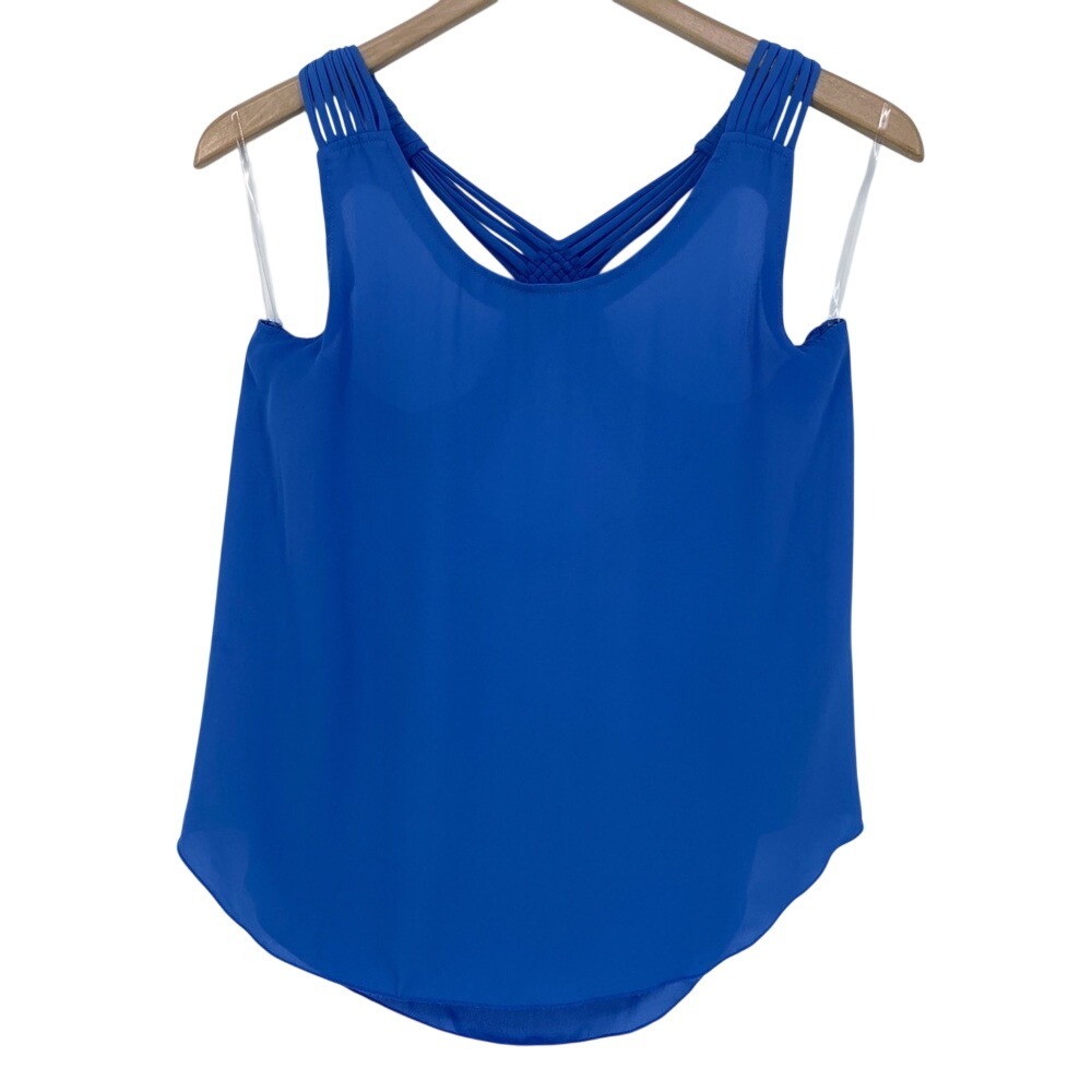 Absolute Angel New York Royal Blue Strappy‎ Back Tank Top Medium